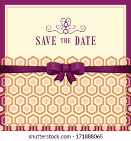 Save the date card, vector illustration