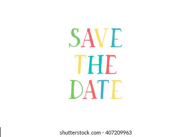 Save the date card. For web and mobile icon isolated on background, art template, retro elements, logo, identity, labels, badge, ink, tag, card