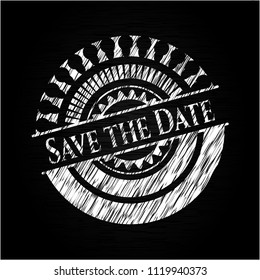 Save the Date chalkboard emblem
