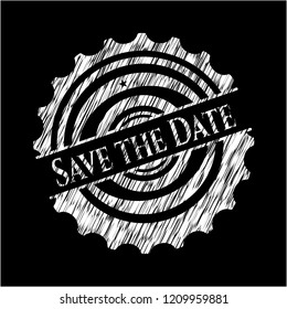 Save the Date with chalkboard texture