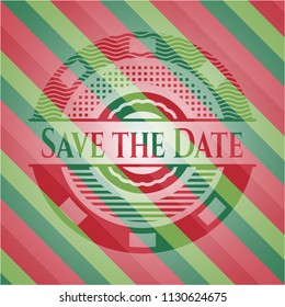 Save the Date christmas badge background.