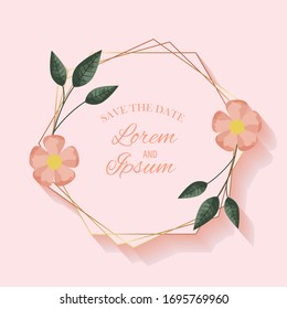save the date circular frame vector illustration design