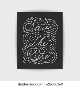 Save the date collection with hand drawn lettering, Design wedding invitations, photo overlays and save the date cards