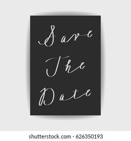 Save the date collection with hand drawn lettering, Design wedding invitations, photo overlays and save the date cards