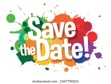 Save the date with color spots