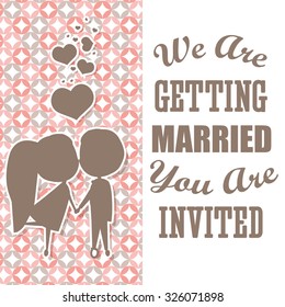 Save the date colorful card design, vector graphic.
