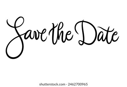 Save The Date. Copperplate font vector. Calligraphy script. Vintage Hand written classic elegant typeface. Wedding day. Love couple.