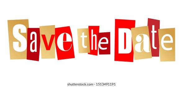 Save the date / cut out letters