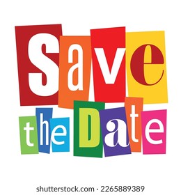 Save the date cut out letters