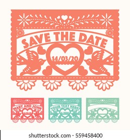 Save The Date Cut Out Paper Set