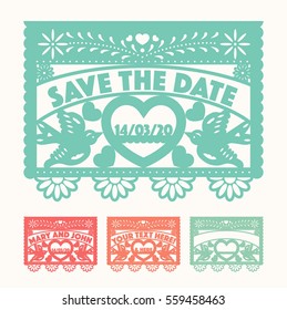 Save The Date Cut Out Paper Set