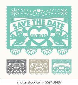 Save The Date Cut Out Paper Set