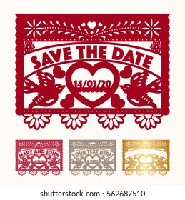 Save The Date Cut Out Paper Set