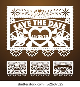 Save The Date Cut Out Paper Set