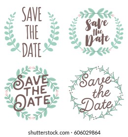 Save the date decoration for wedding invitation