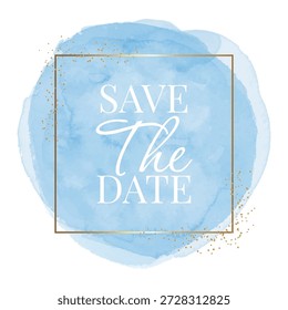 Save the date desig with a hand painted watercolour design
