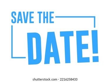 Save The Date Design Vector Label