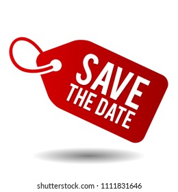 Save the date. Eps10 vector label.