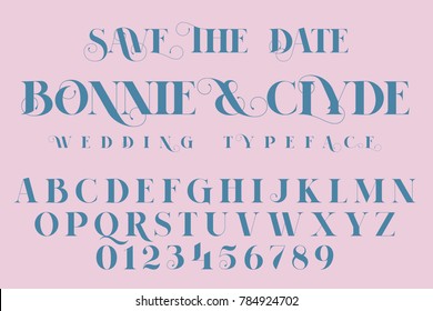 Save The Date, Fashion and Wedding Invitation font, lettering illustration.