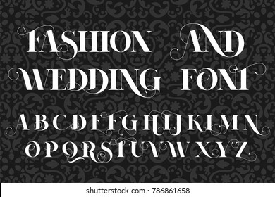 Save The Date, Fashion and Wedding Invitation font, lettering illustration.