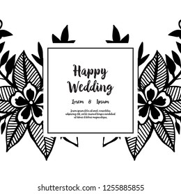 Save The Date Floral Hand Draw Vector Invitation