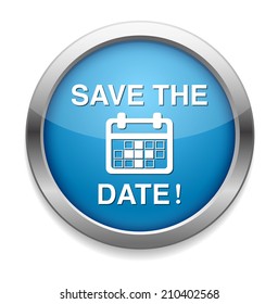 Save the date glossy  button