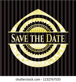 Save the Date golden badge