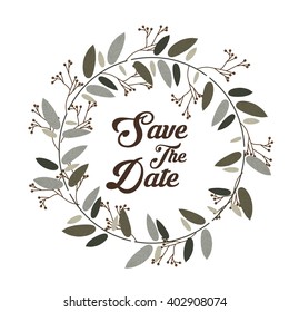 Save Date Graphic Design Vector Illustration Stock Vector (Royalty Free ...