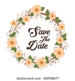 Save the date graphic design, vector illustration