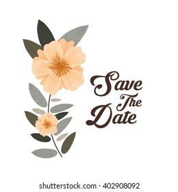 Save the date graphic design, vector illustration
