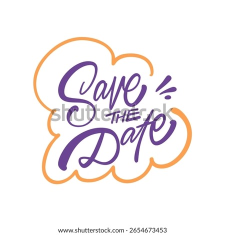 Save the Date graphic is perfect for invitations and memorable event announcements too