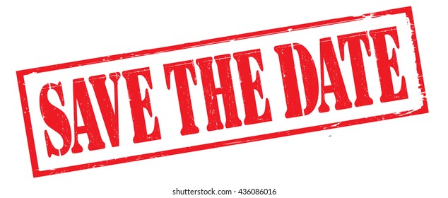 save the date grunge stamp, vector illustration
