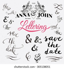 Save the date hand lettering.