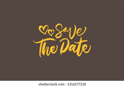 Save the date hand lettering background for wedding cards and invitation. Vector illustration.