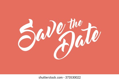 Save the Date hand lettering calligraphy