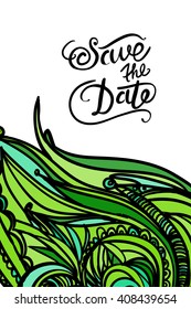 Save the date. Hand lettering and custom typography for your designs: t-shirts, bags, for posters, invitations, cards, etc