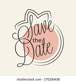 Save the Date hand lettering for your design
