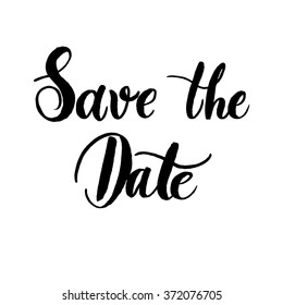 Save the date of hand-lettering sign vector.