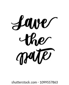 Save the date handwritten vector  illustration. 