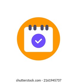 save a date icon with a calendar, flat design