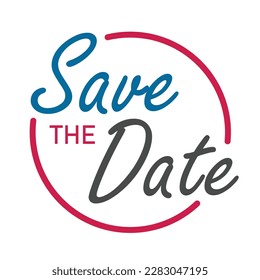 save the date icon flat vector illustration