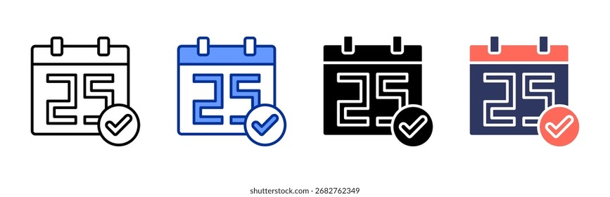 Salvar A coleção de vários estilos da folha de ícone Data
