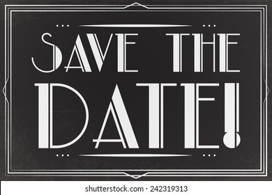 Save The Date, Illustration In Vector Format