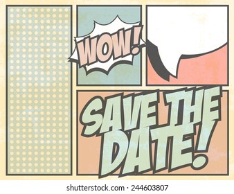 Save The Date, Illustration In Vector Format