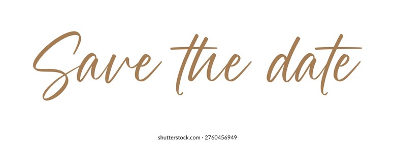 Save the date ink writing in modern calligraphy style. save the date lettering . wedding lettering . vector brush hand lettering .wedding typography phrase. type text art words. modern calligraphy .