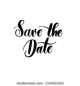 Save the date -  inscription hand lettering  vector.Typography design. Greetings card.