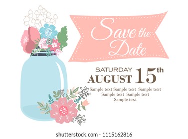 
Save the date. Invitation card