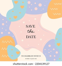 Save the date invitation card