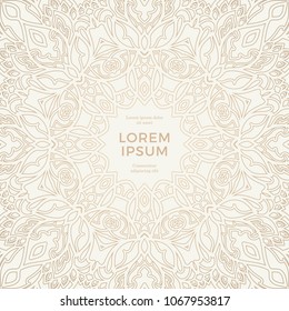 Save The Date invitation card design in henna tattoo style. Decorative mandala for print, poster,  cover, brochure, flyer, banner.