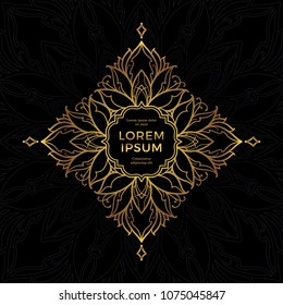 Save The Date invitation card design in henna tattoo style. Decorative mandala for print, poster,  cover, brochure, flyer, banner.